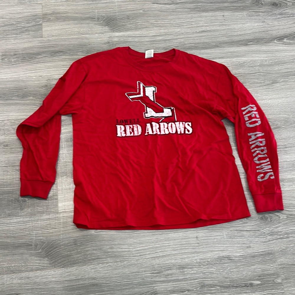 Vintage Jerzees Red Long Sleeve Tee - XL